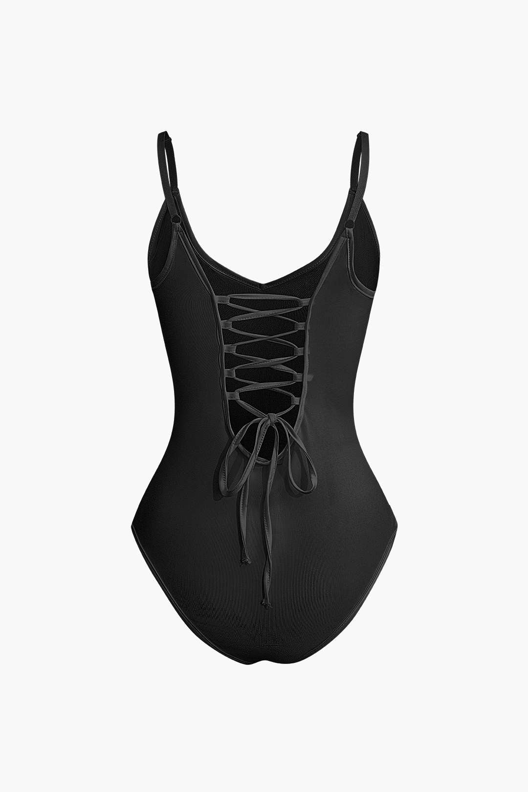 Basic Braided Tie V-neck Cami Bodysuit