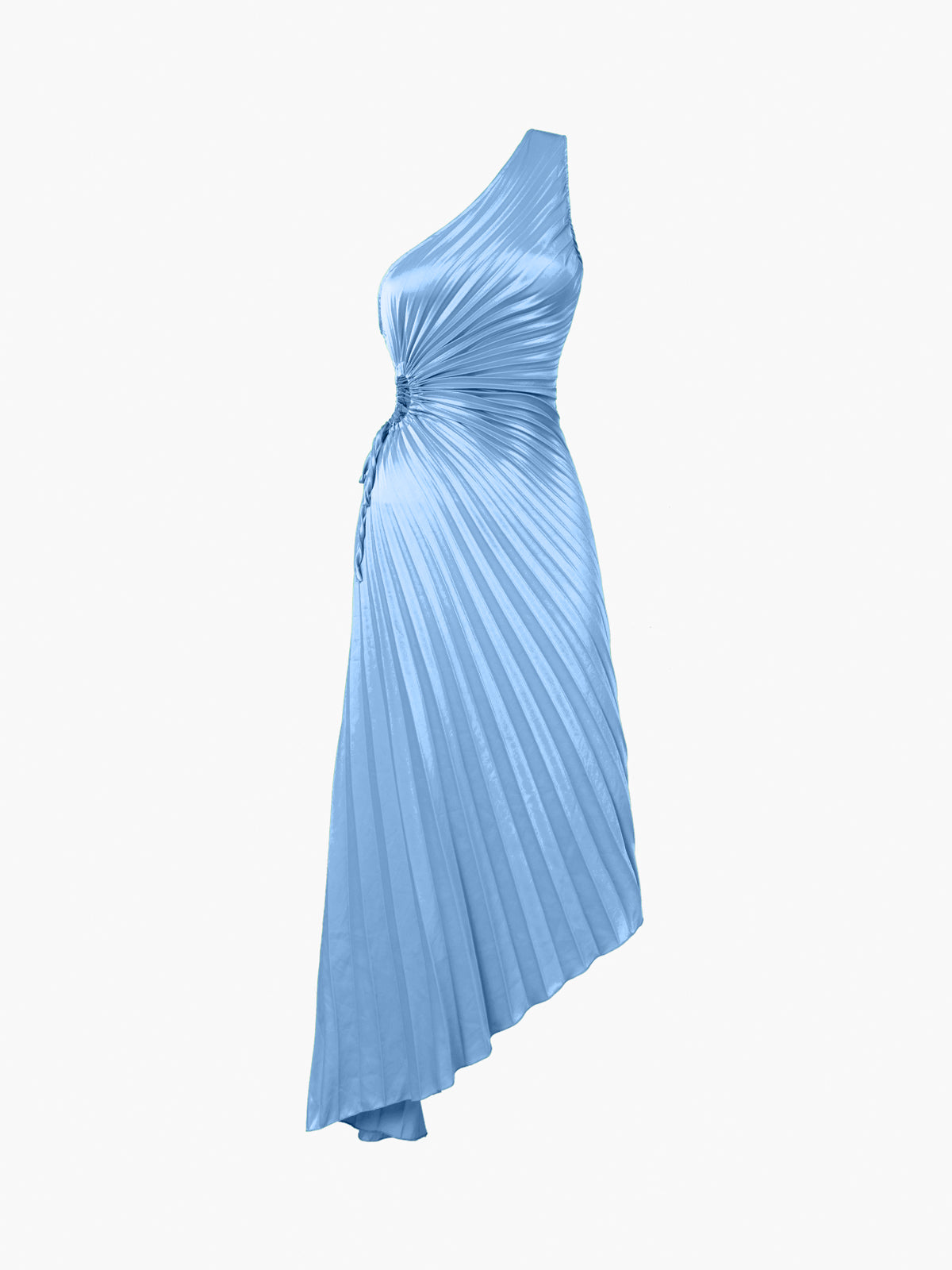 Bold In Pleat Satin Cutout Long Dress