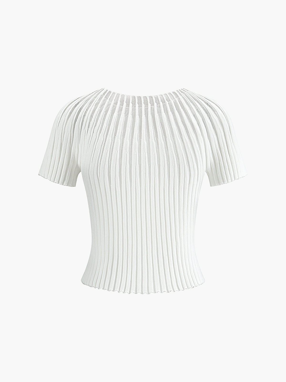 Plain Short Sleeve Knit Top