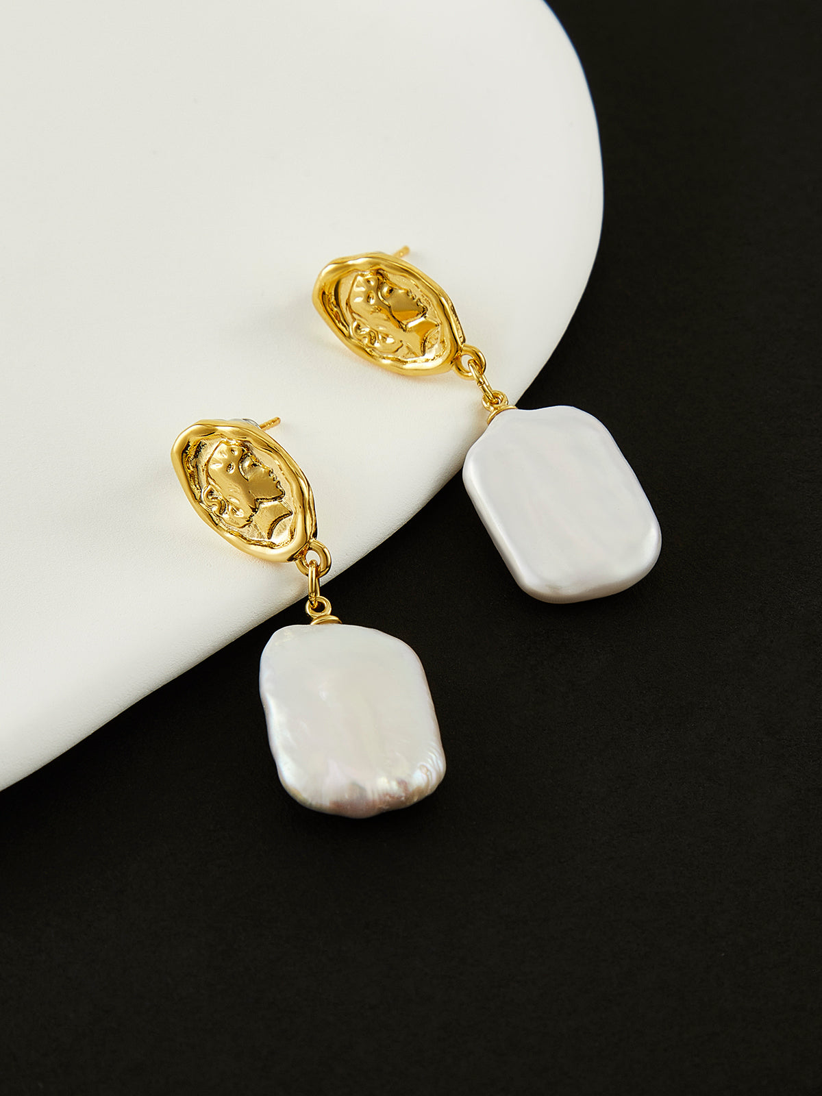 Baroque Pearl Pendant Earrings