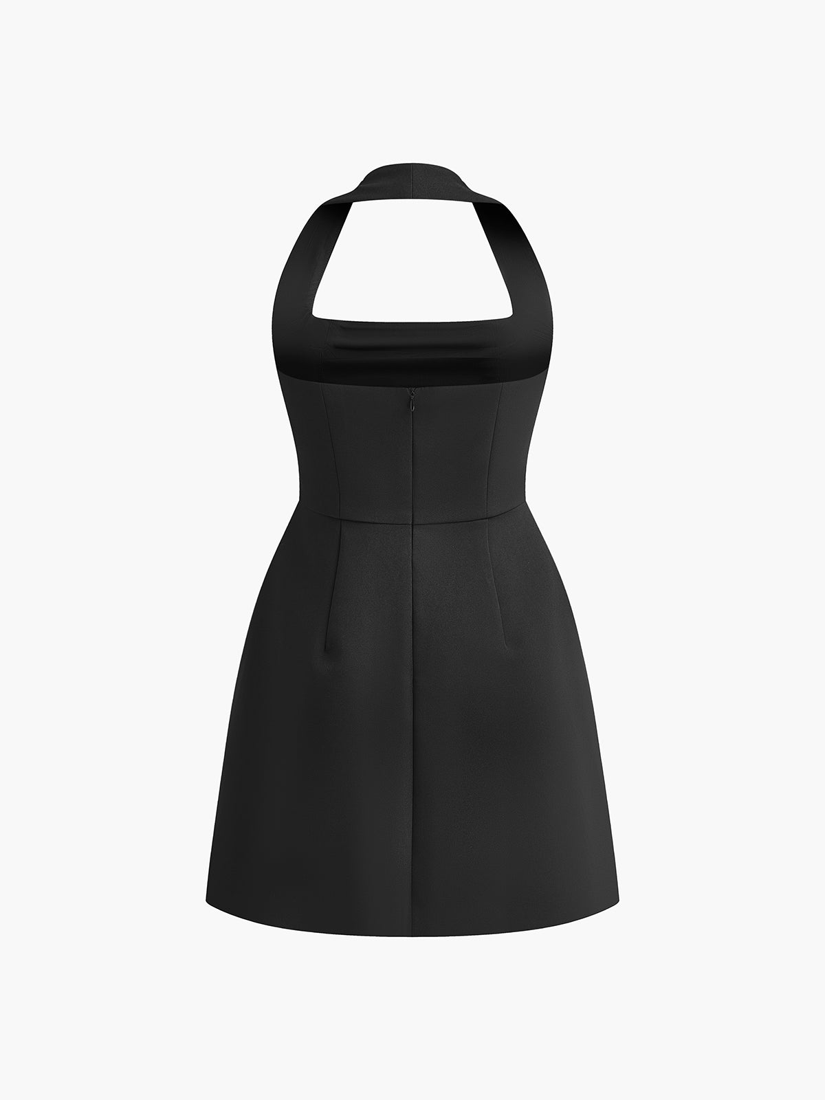 Sexy Halter Solid Dress