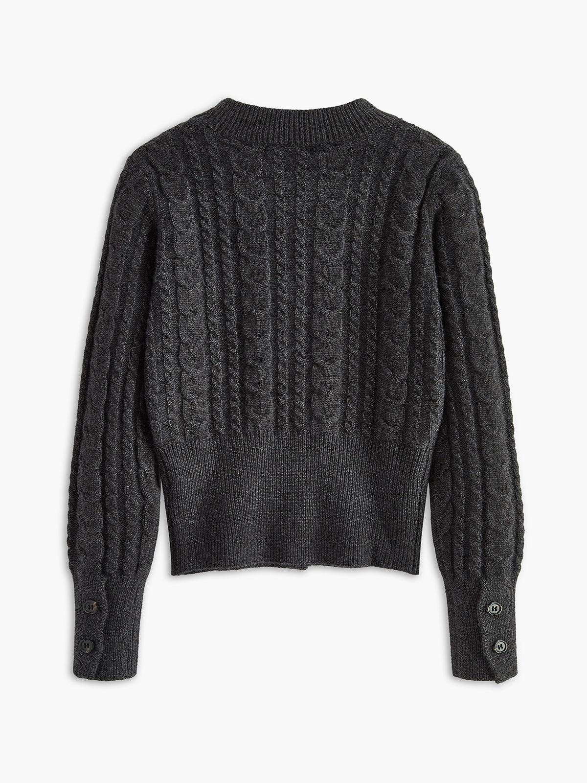 Button Cable Knit Top