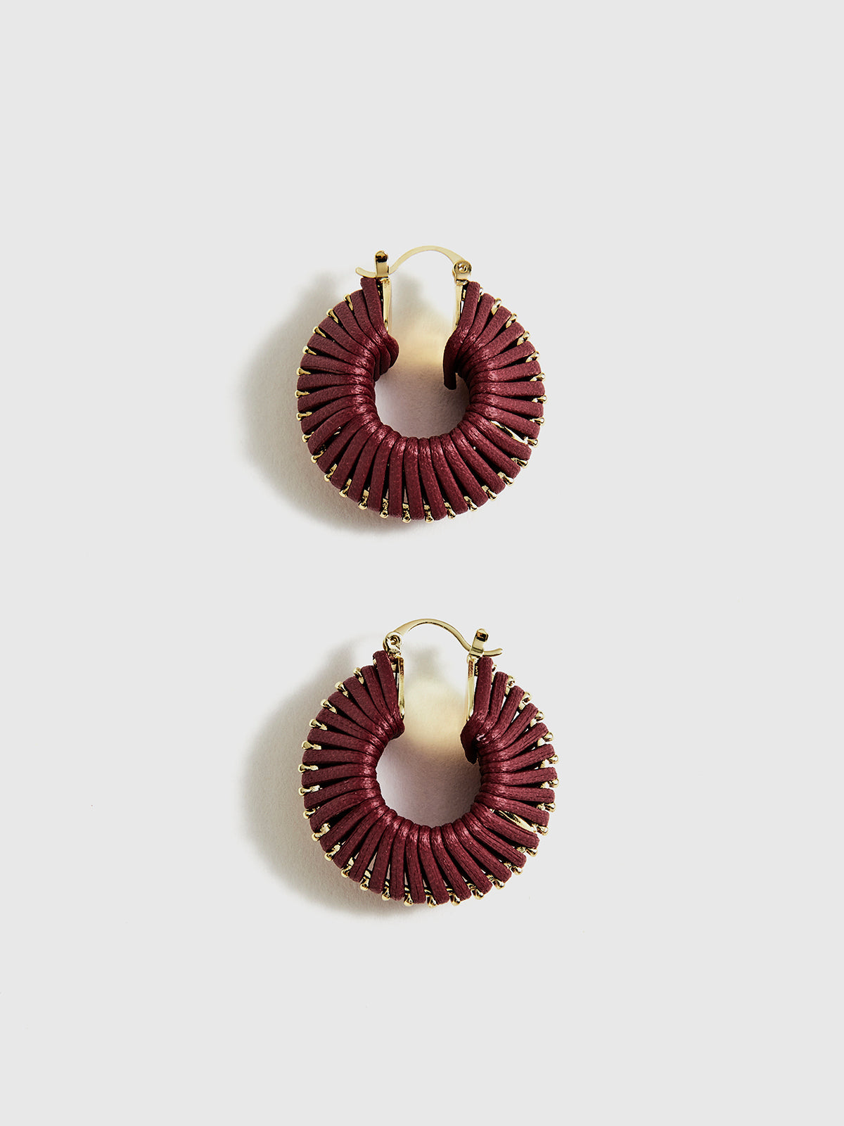 Vintage Woven Chunky Hoop Earrings