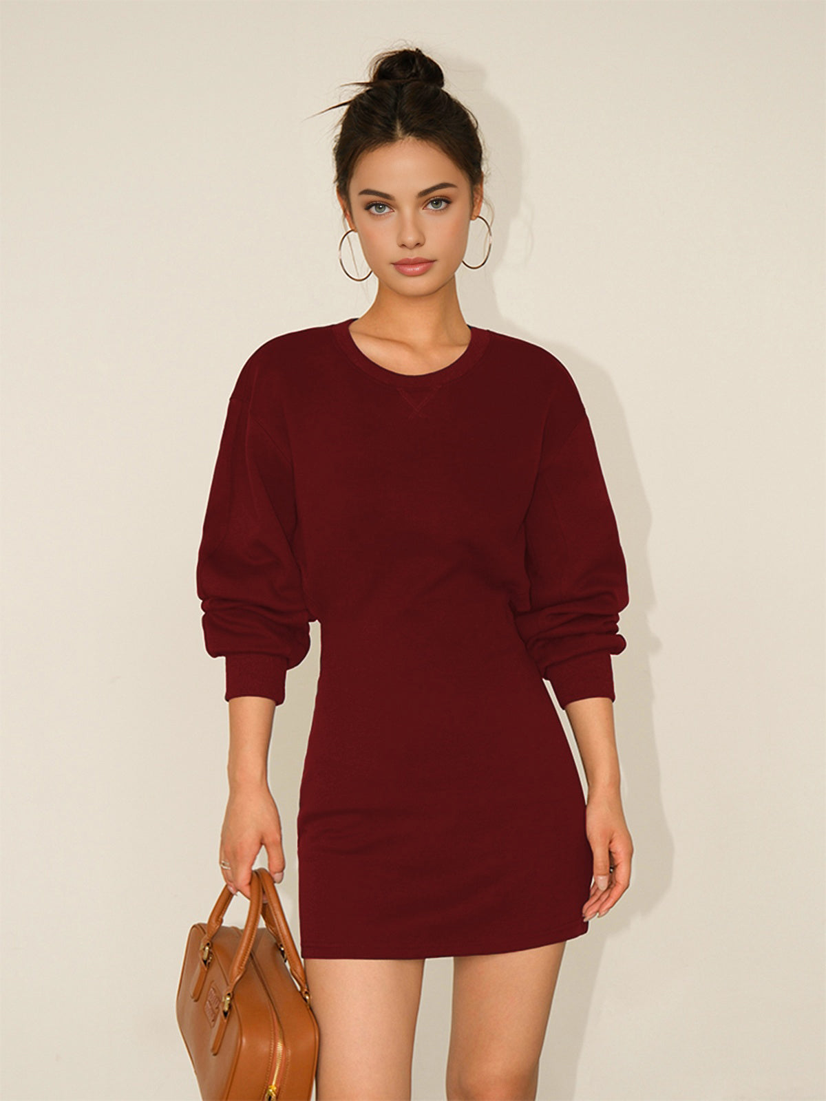 Cutout Backless Long Sleeve Dress