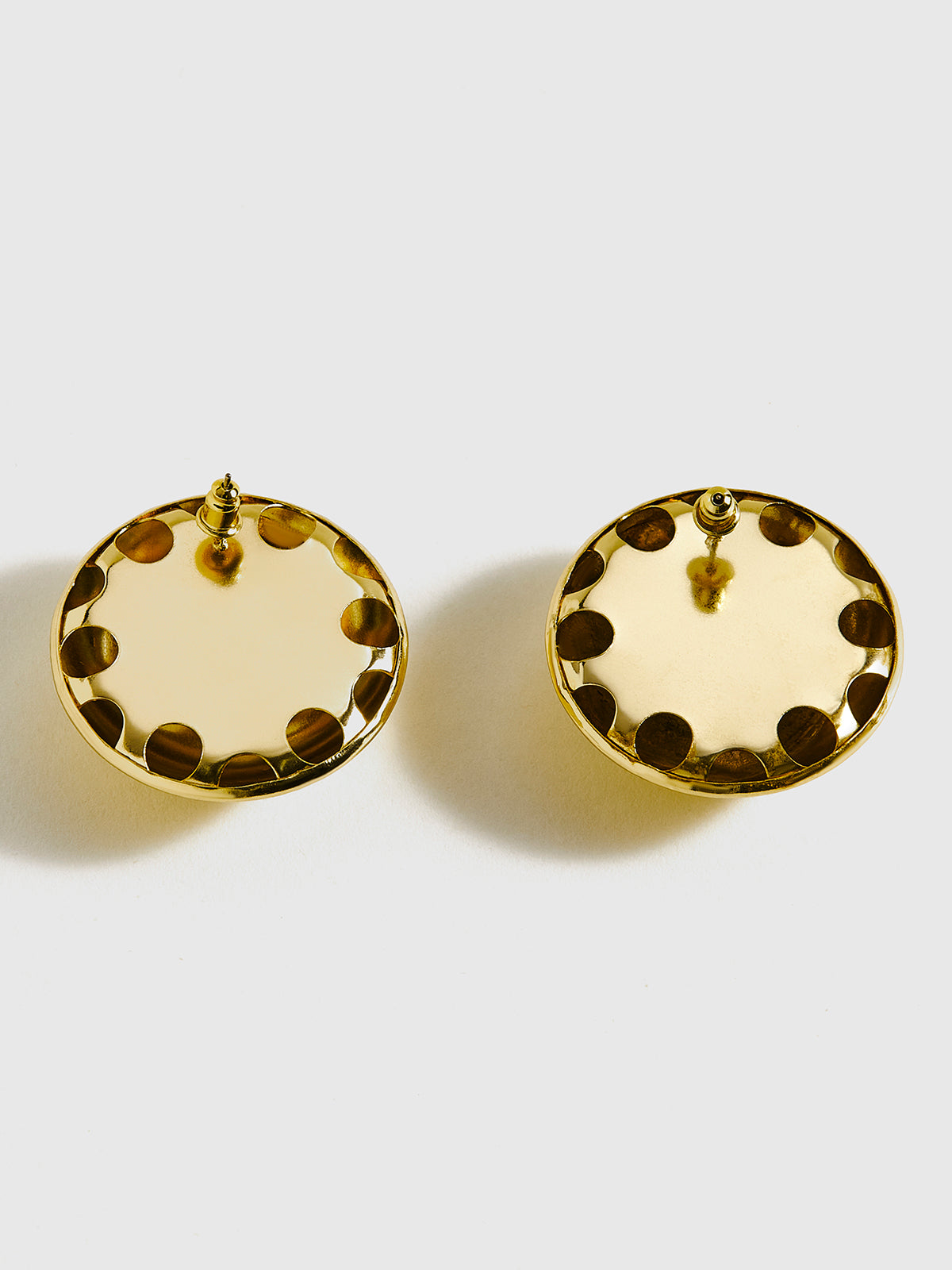 Glossy Half-Ball Stud Earrings