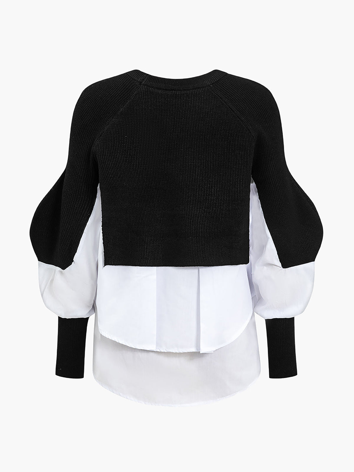 Two-Tone Panel Knit Top