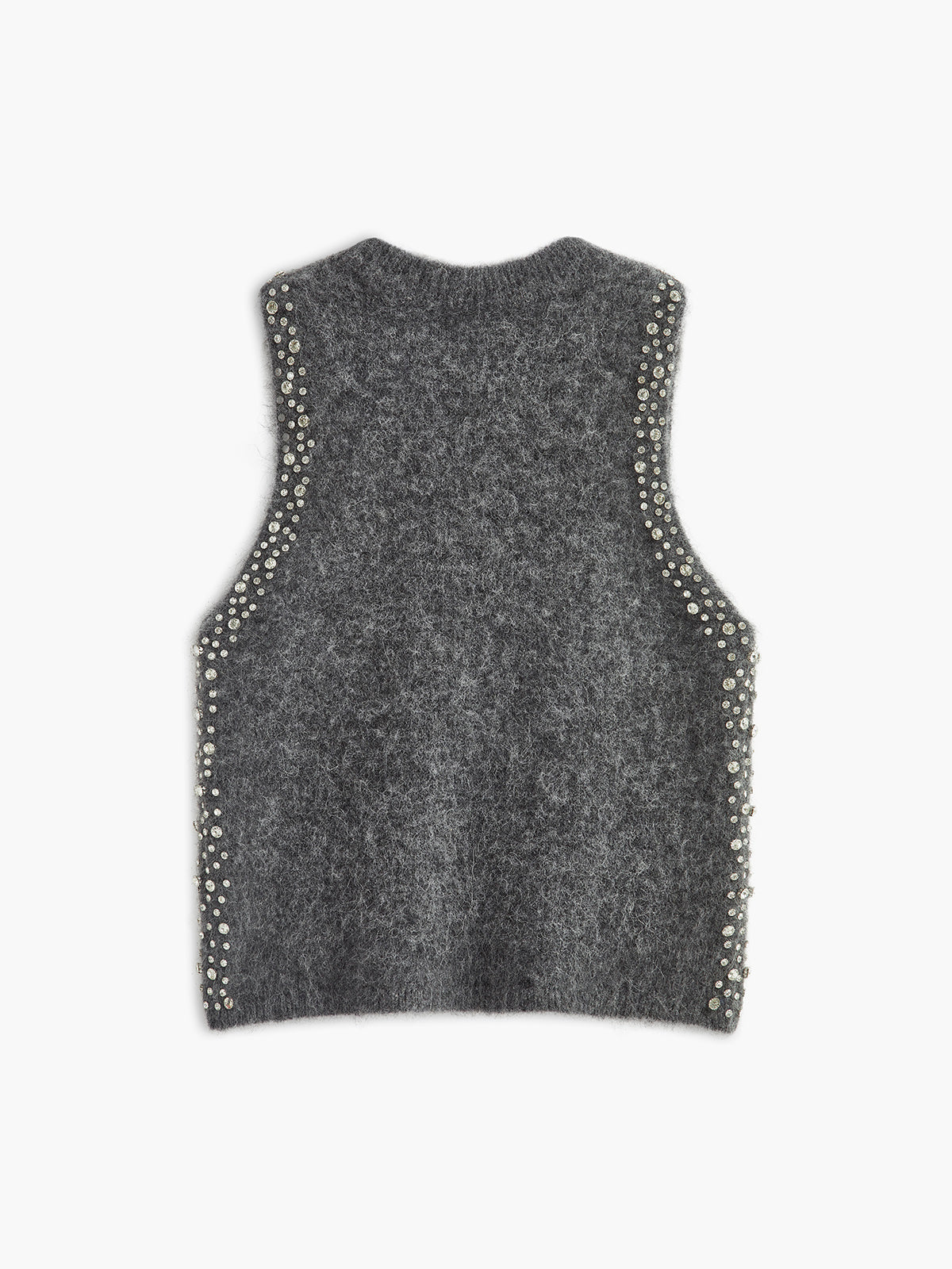 Wool-Blend Beaded Sweater Vest