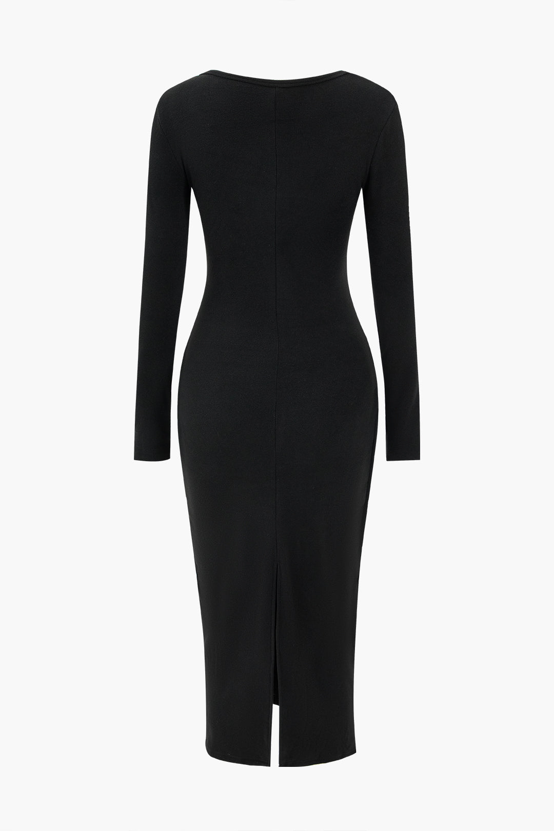 Tie Long Sleeve Midi Dress