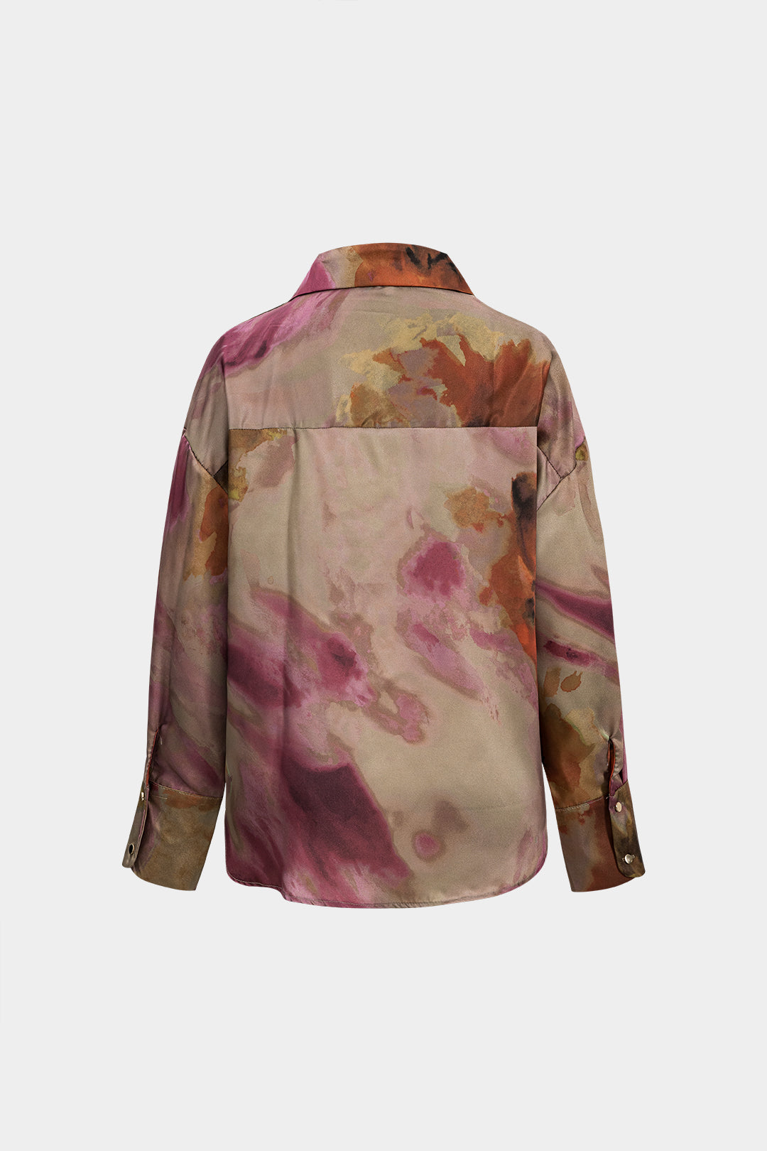 Tie Dye Print Long Sleeve Collar Shirt