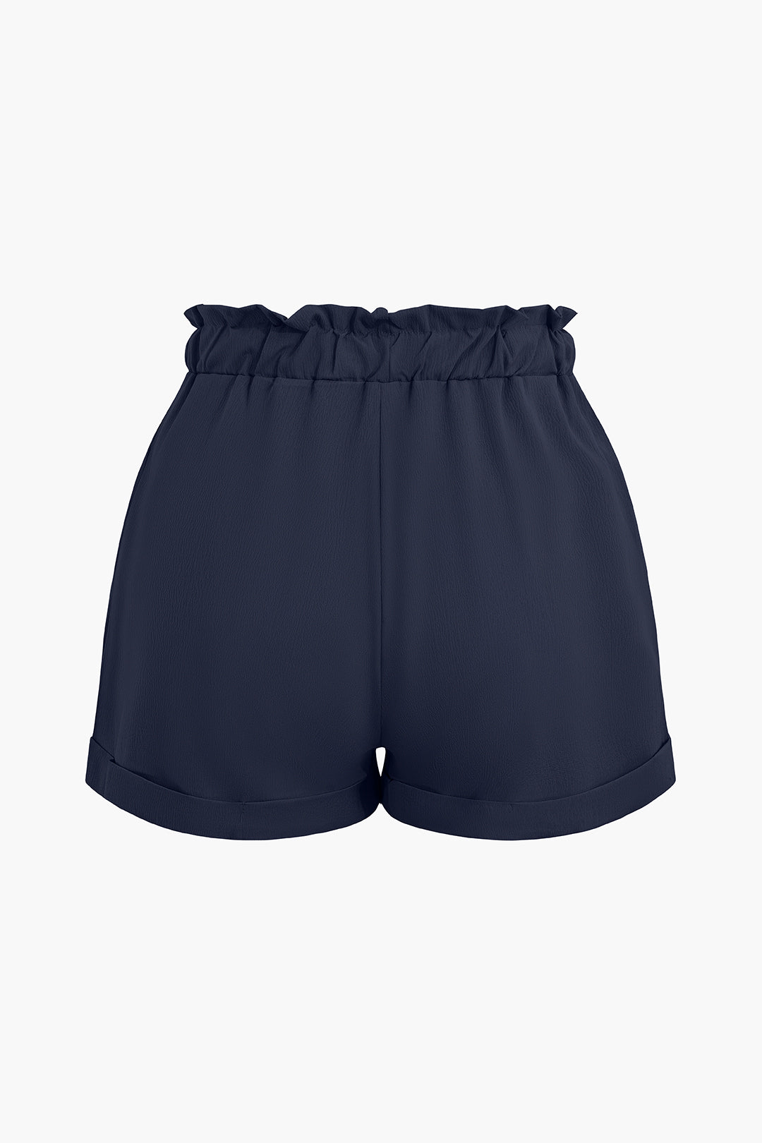 Drawstring Rolled Hem Shorts