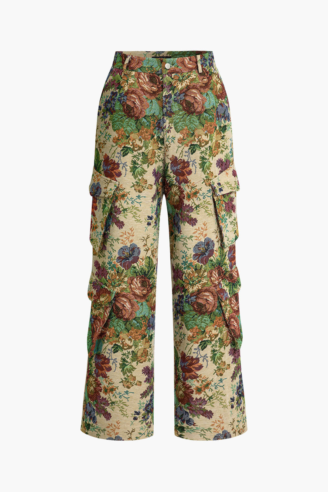 Floral Pattern Pocket Trousers