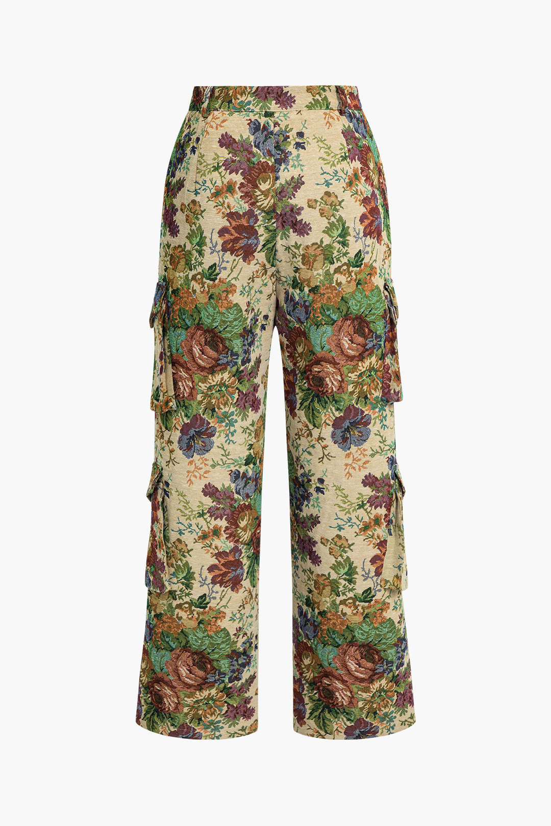 Floral Pattern Pocket Trousers