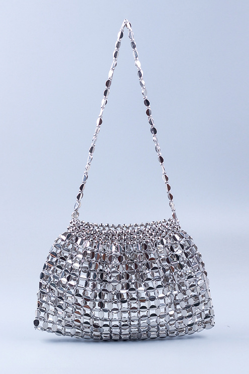 Metal Beaded Retro Shoulder Bag