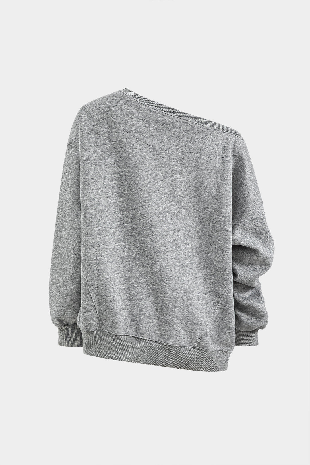 Asymmetrical Neck Sweatshirt