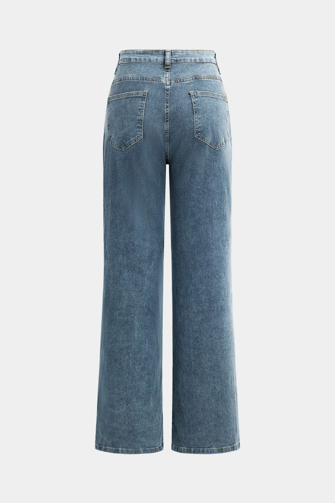 Denim Cut Out Straight Leg Jeans