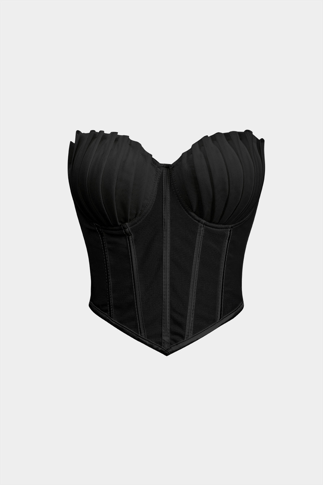 Mesh Corset Waist Bustier Tube Top