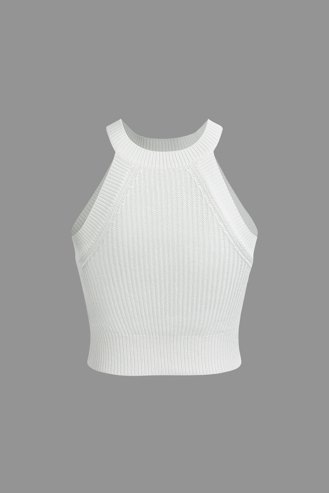 Knit Solid Crop Tank Top