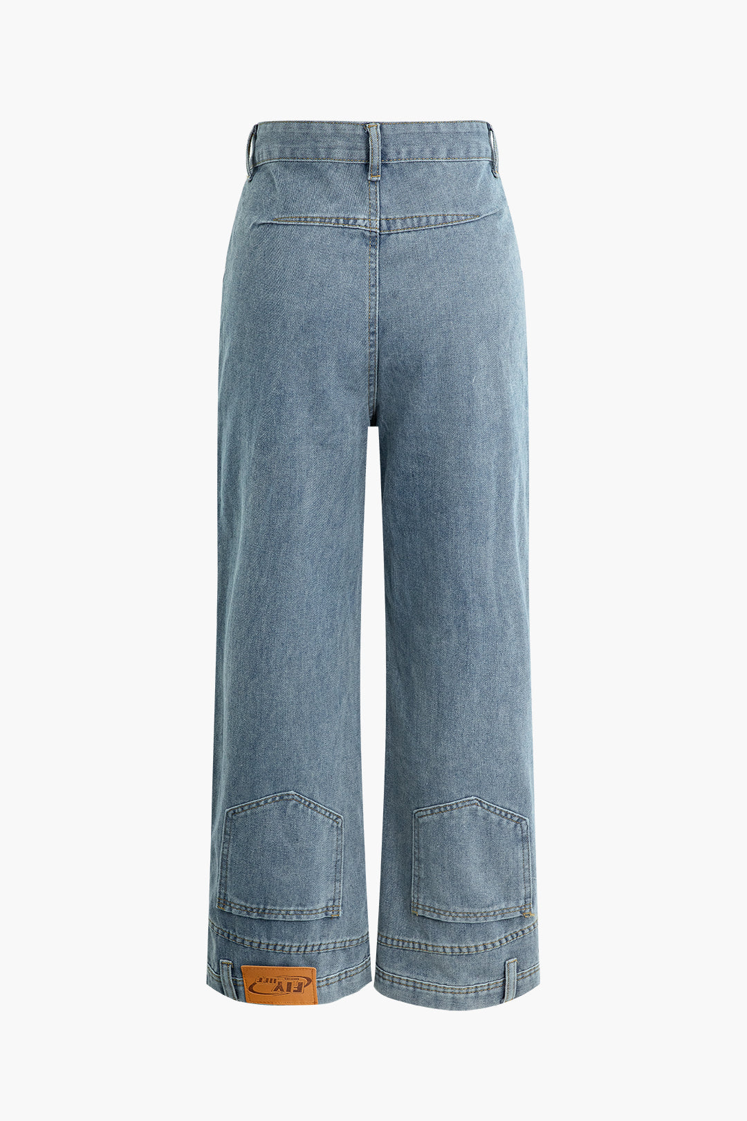 Faded Wide Leg Jeans