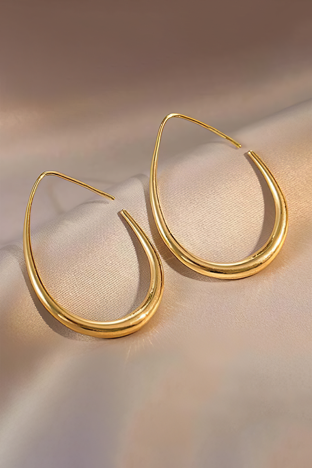 Metal Oval Earrings