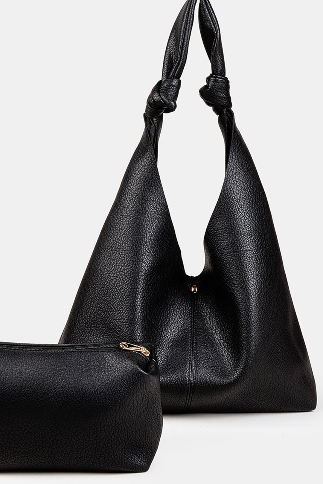 Faux Leather Knot Shoulder Bag