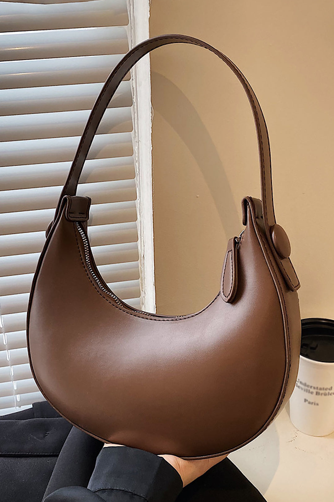 Faux Leather Shoulder Bag