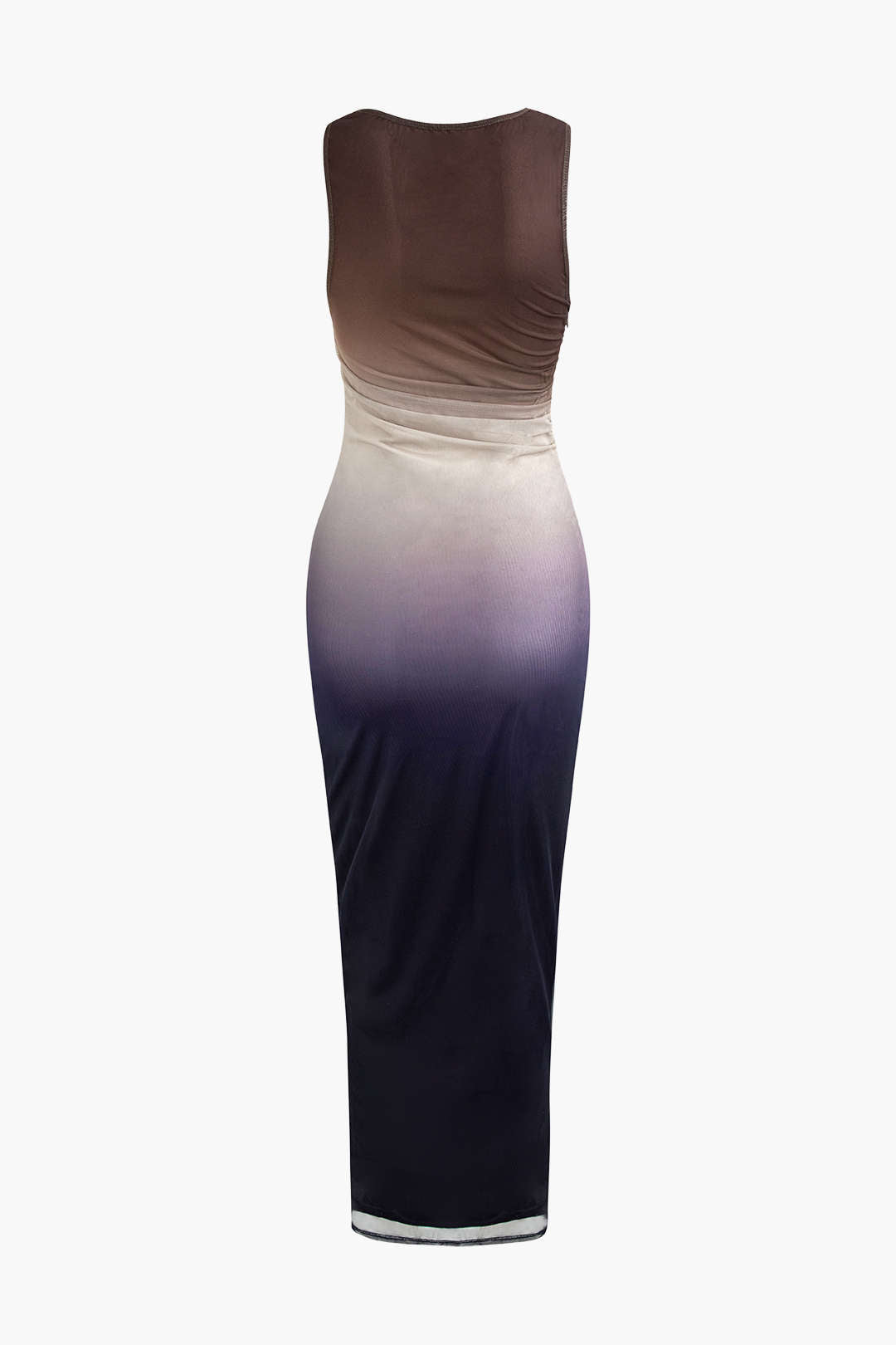 Ombre Mesh Sleeveless Midi Dress