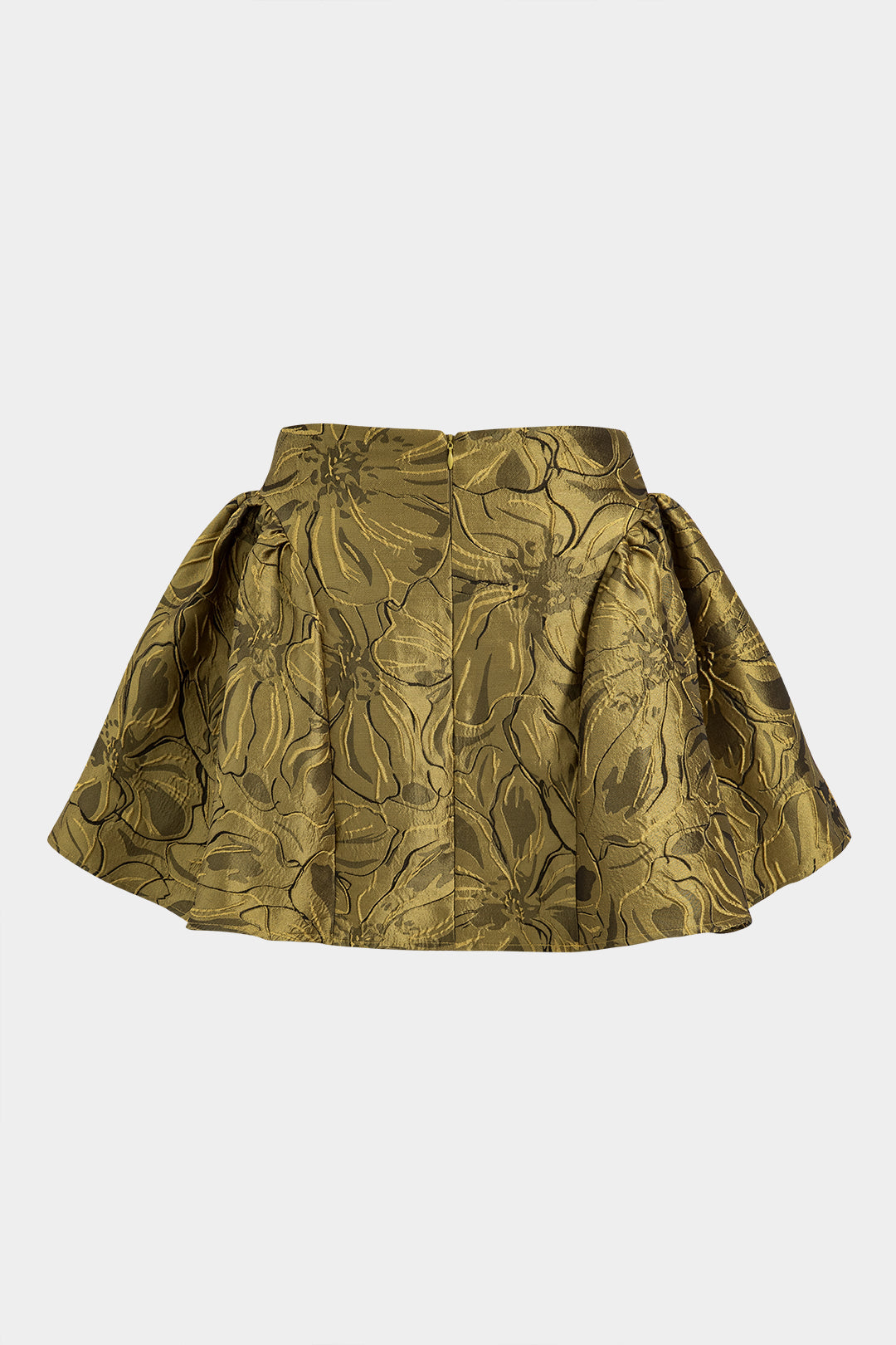 Plus Size Jacquard Zipper High Waist Skirt