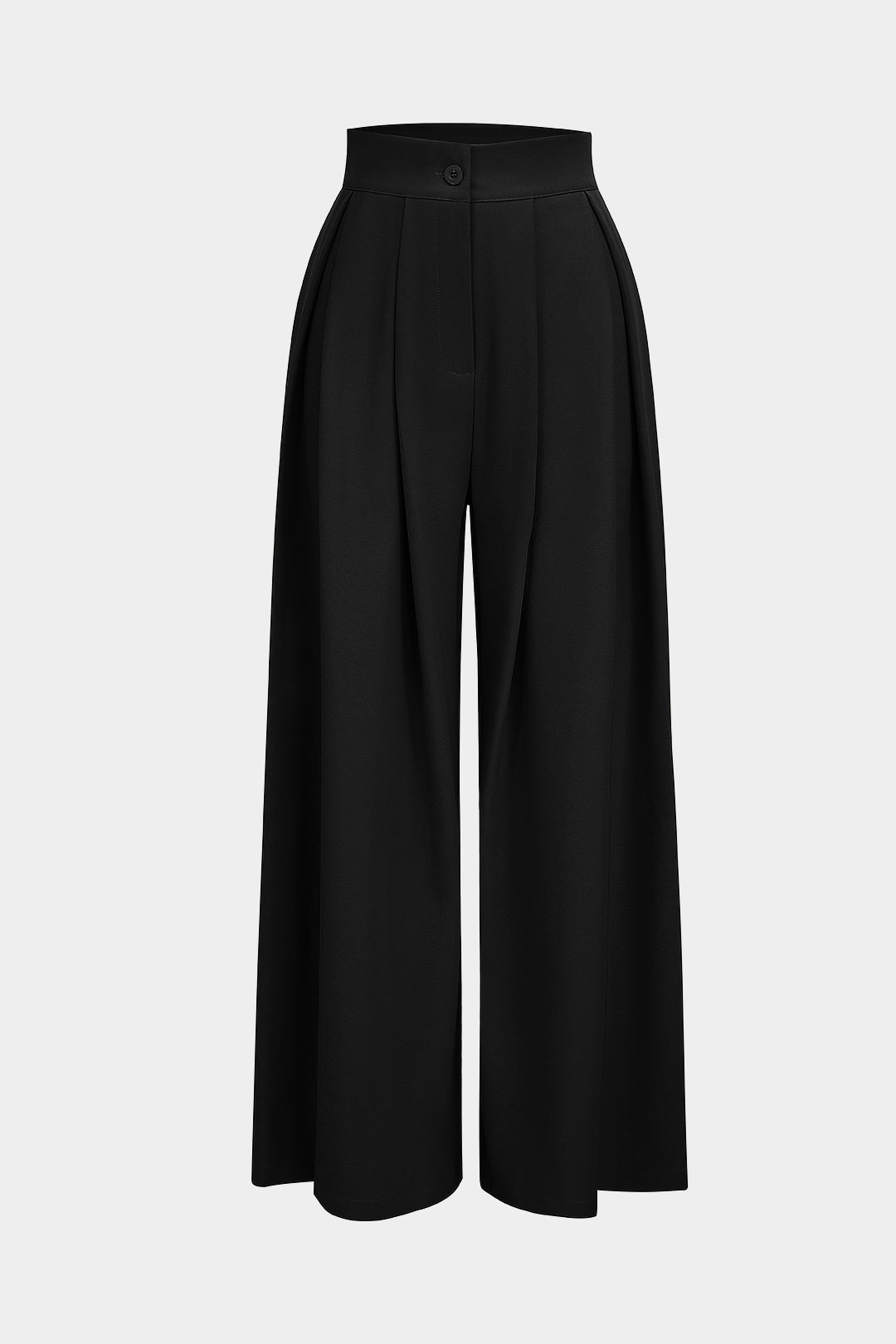 Wide Leg Pleated Trousers