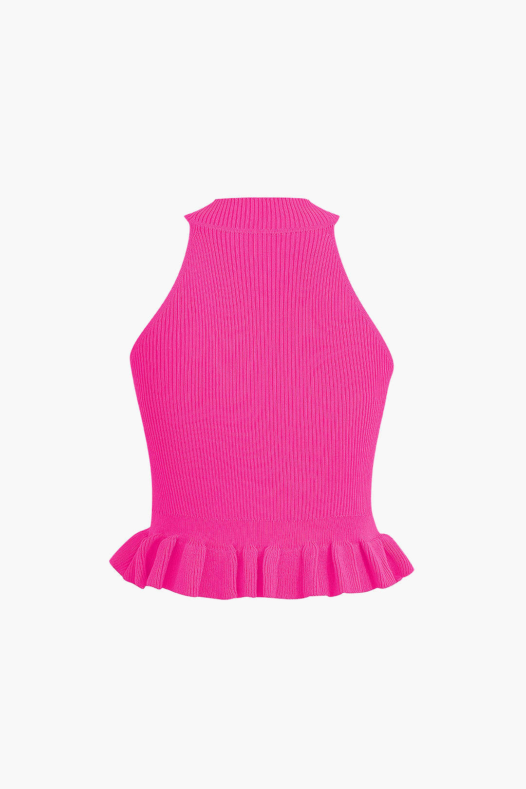 Ruffle Hem Knit Tank Top