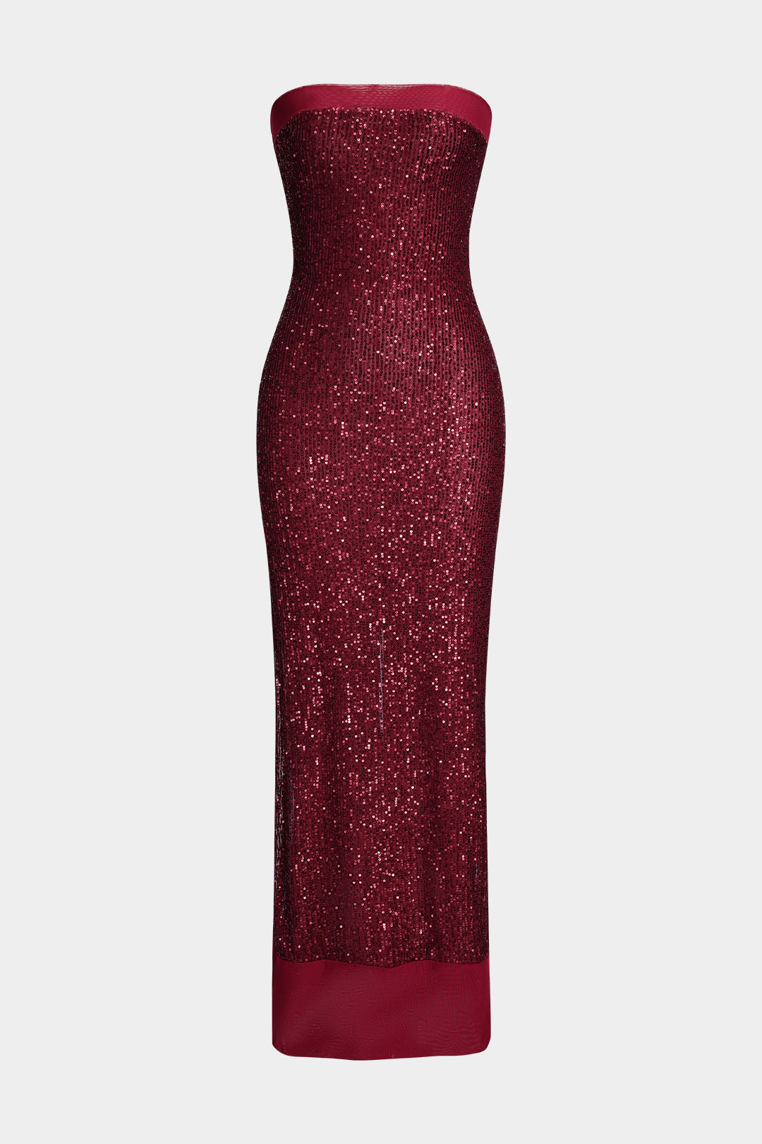 Sequin Strapless Sleeveless Maxi Dress