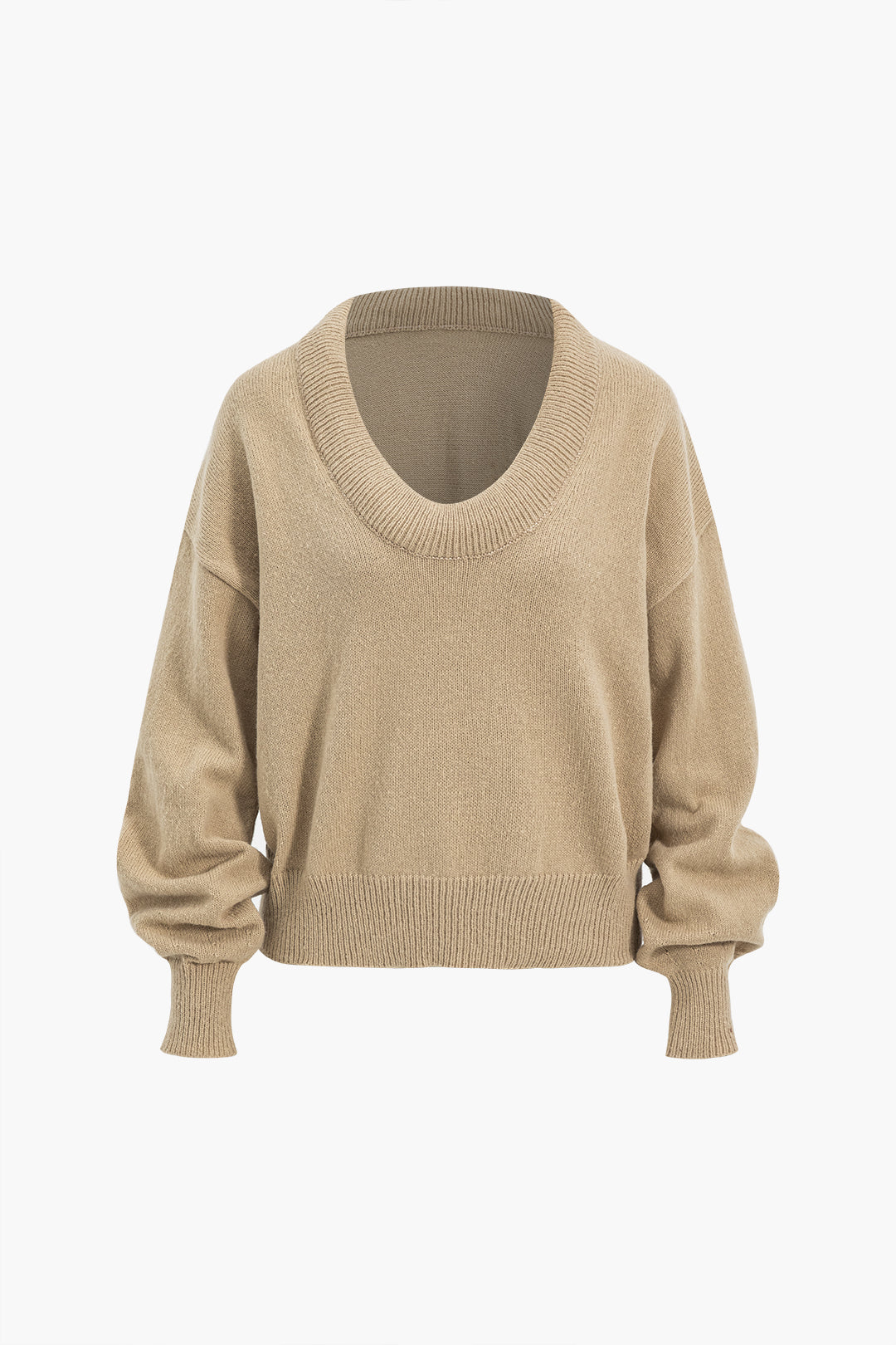 Sweater V-Neck Long-Sleeve Top