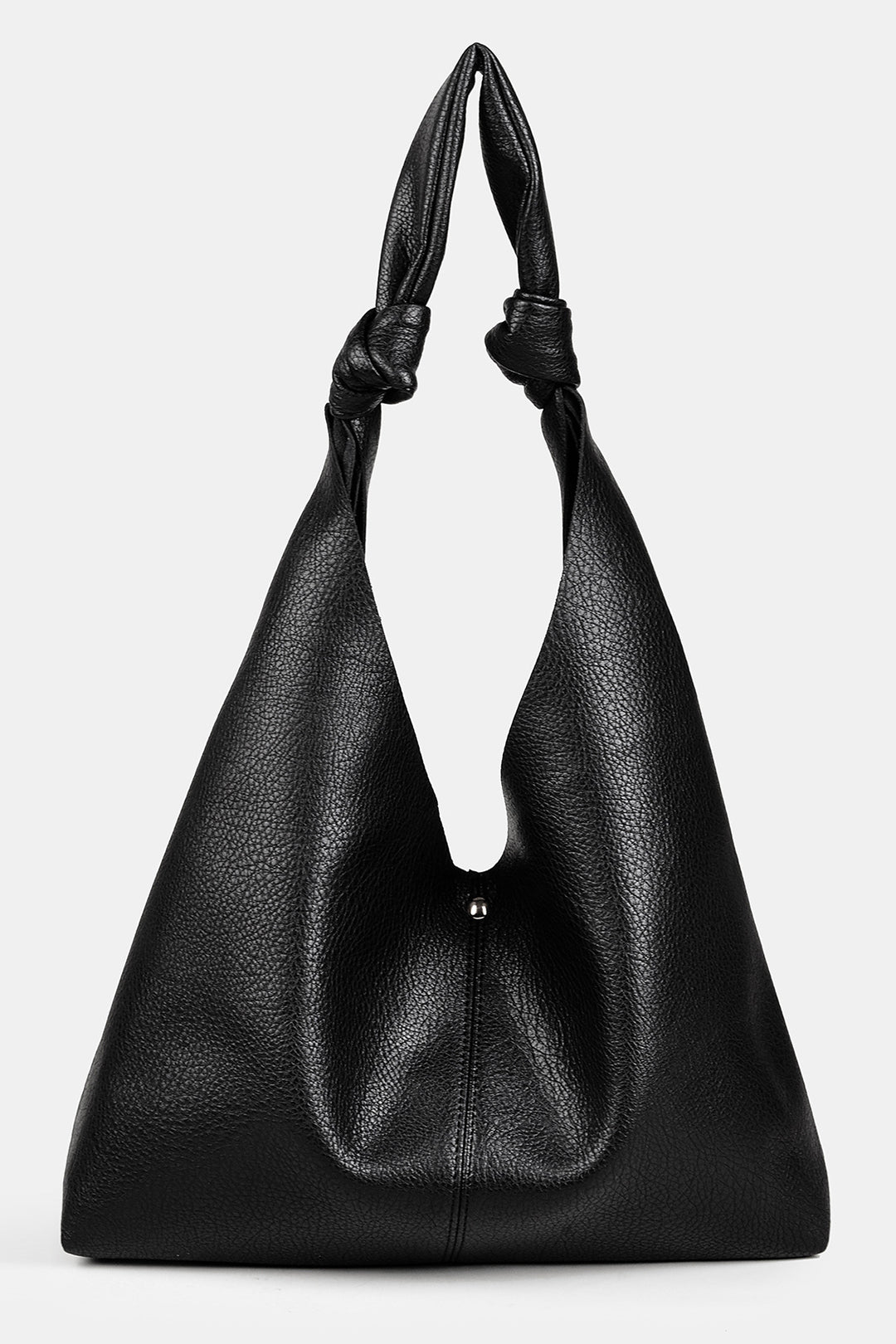 Faux Leather Knot Shoulder Bag