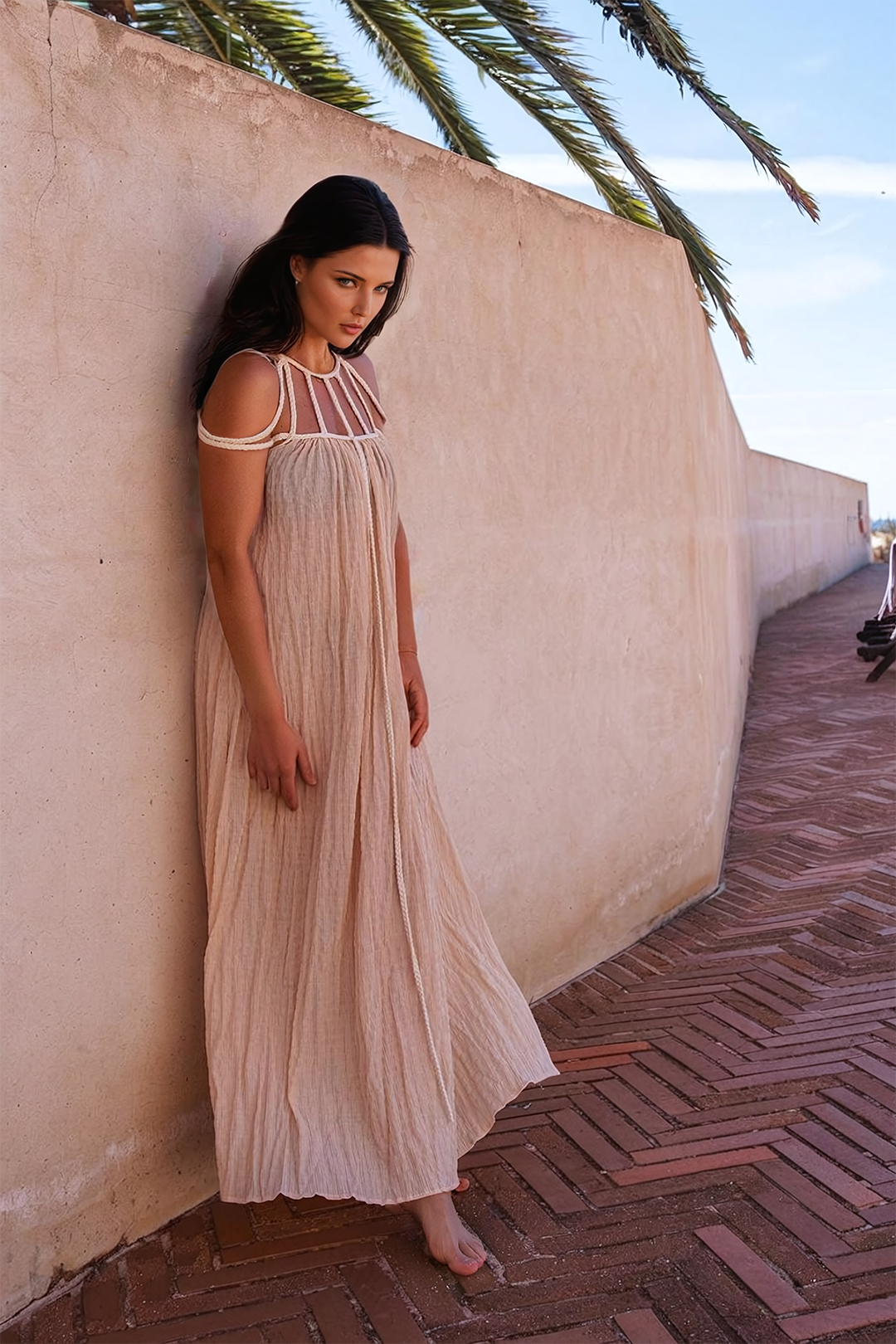 Cut Out Backless Maxi Dress