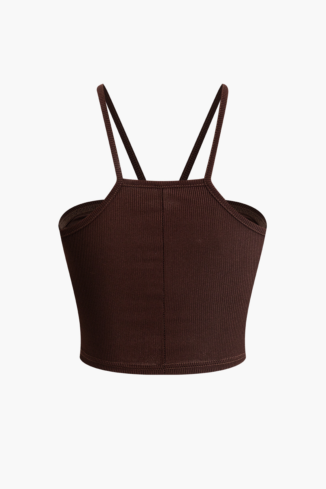 Metallic Ruched Cut Out Heart-Shaped Cami Top