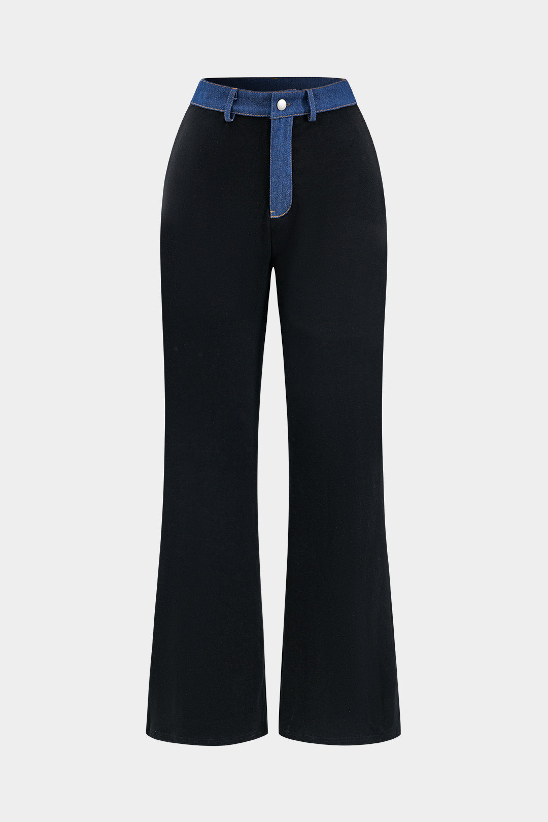 Denim Patchwork Pocket Trousers