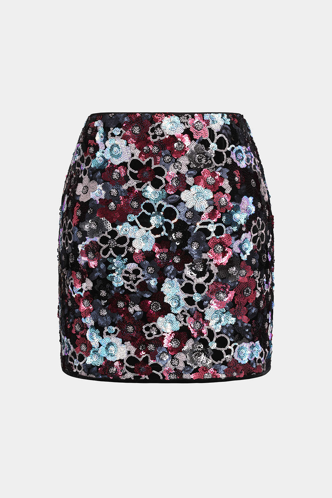 Sequin  Embroidery Velvet Skort