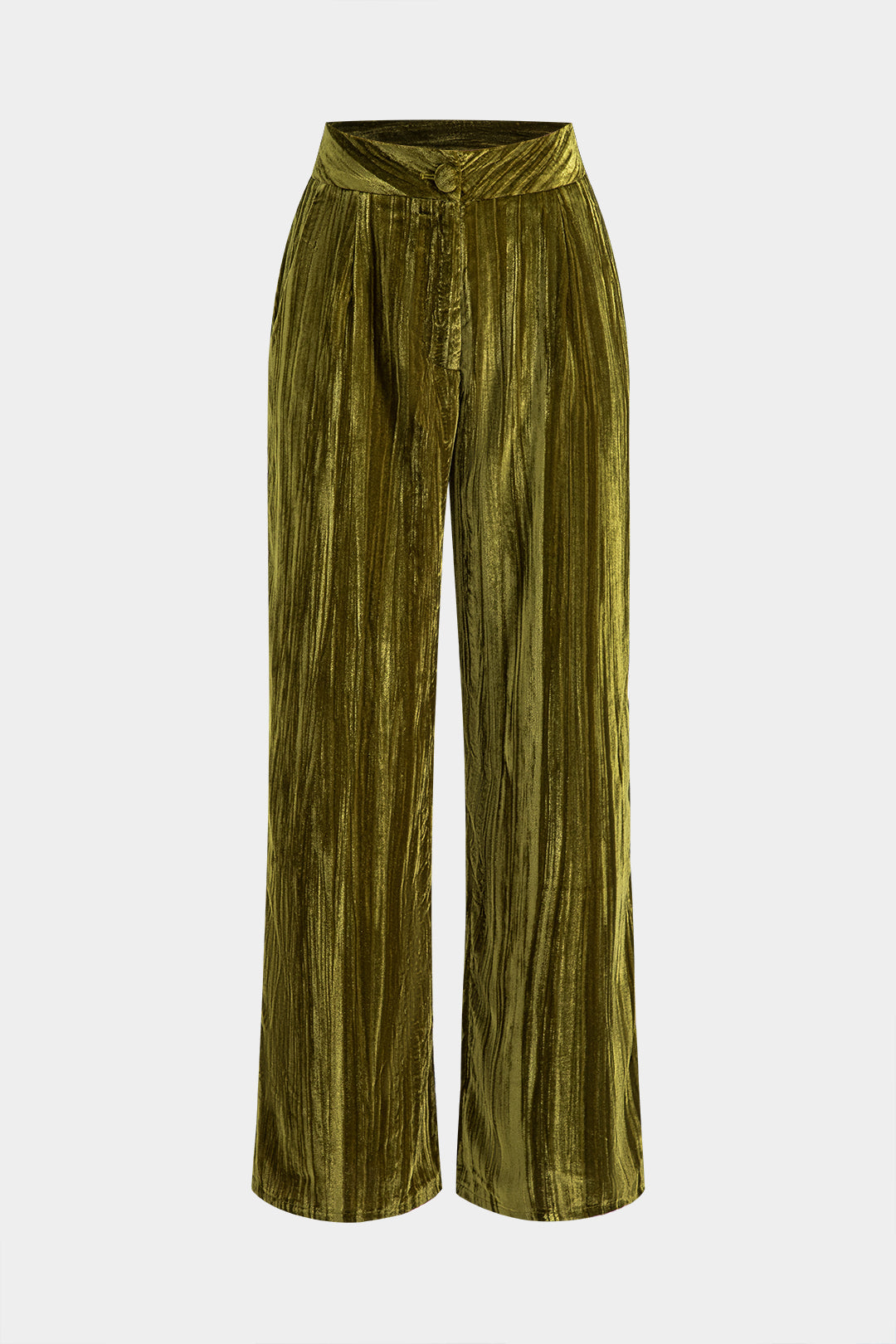 Velvet Pocket Button Trousers