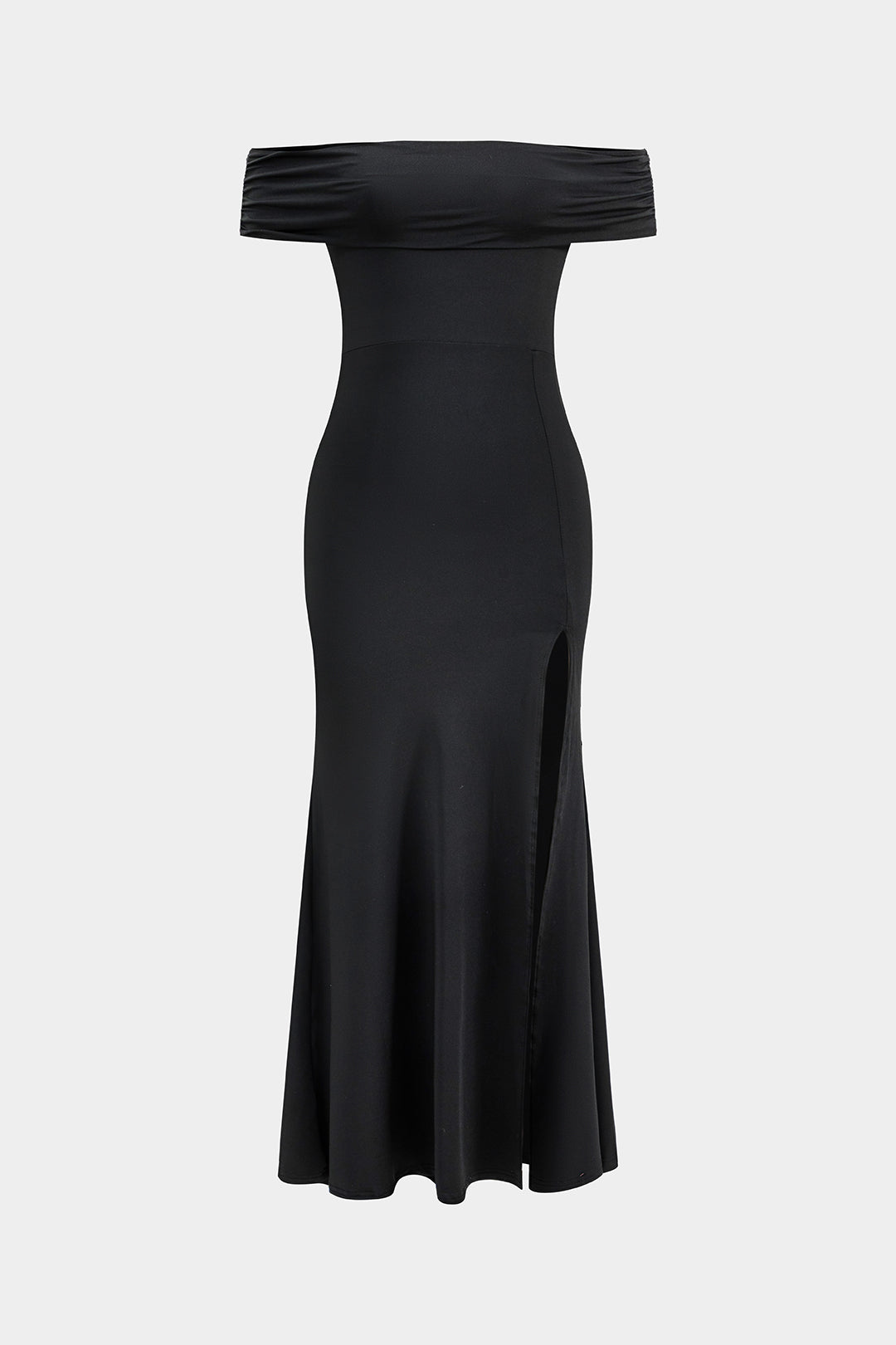 Off Shoulder Slit Sleeveless Maxi Dress