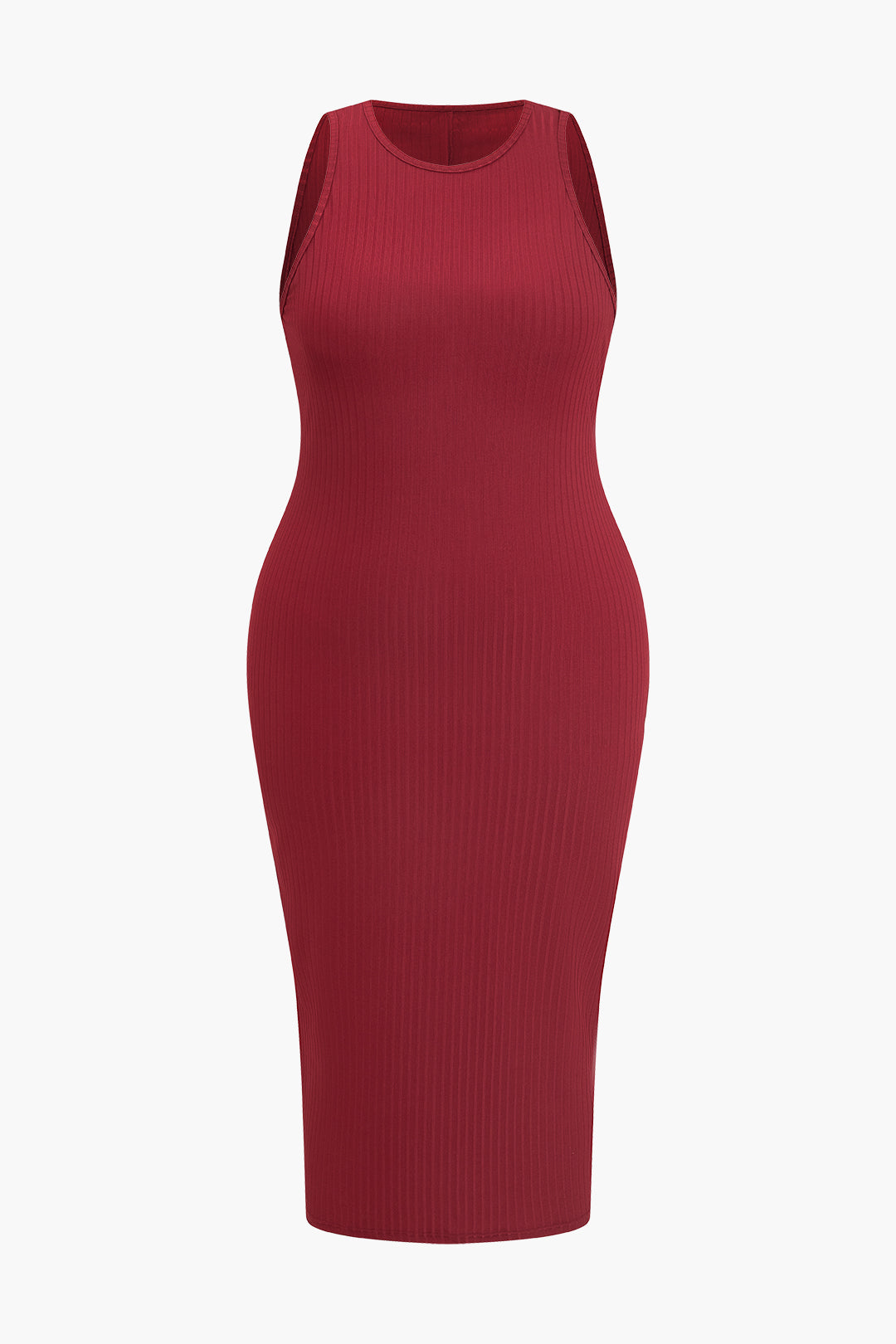 Ribbed Knit Bodycon Midi Dress Set