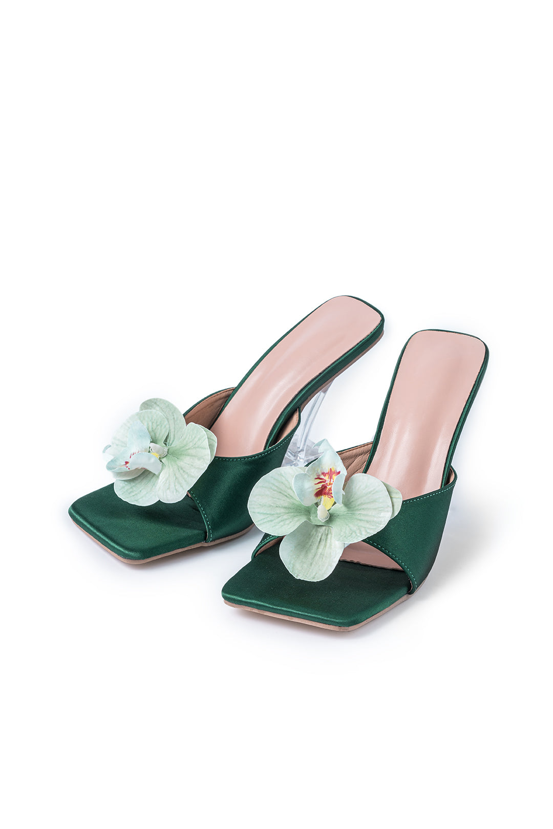 3D Floral Faux Leather Open Toe Sandals