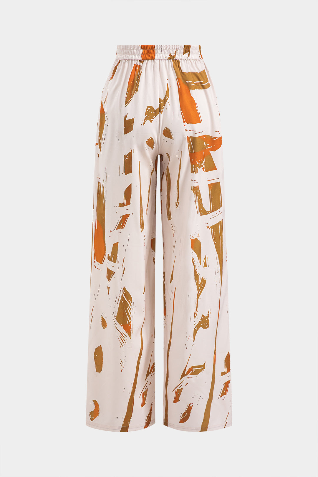 Abstract Print High Waist Trousers