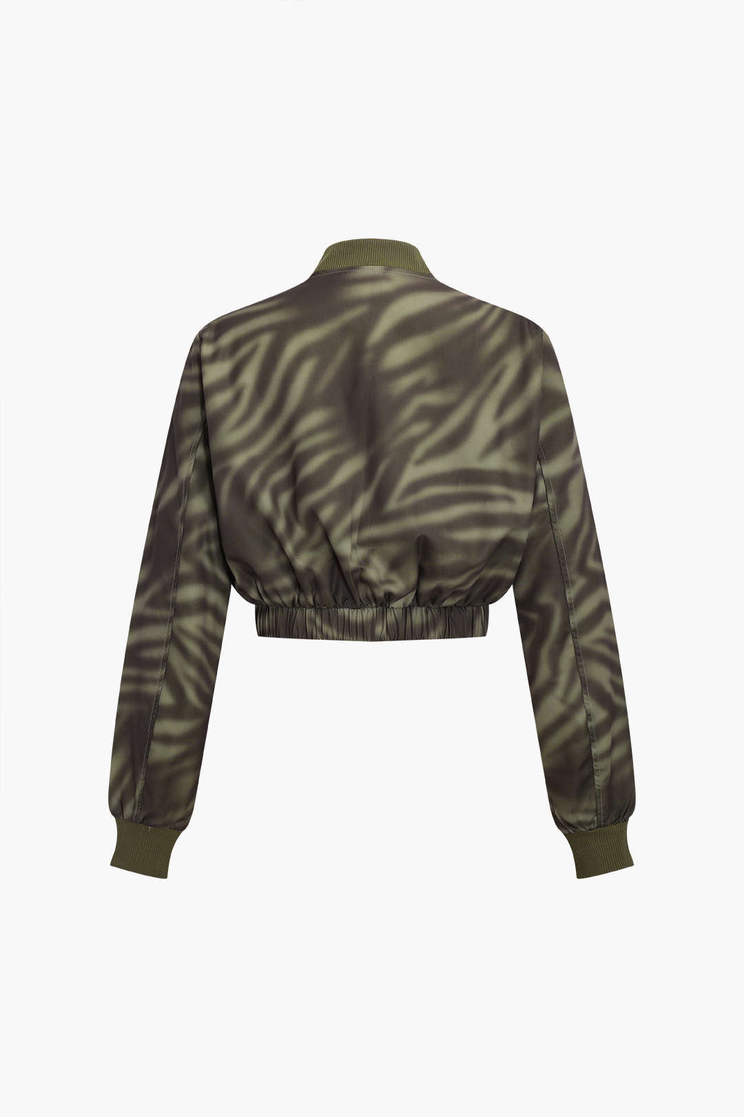 Camo Print Zipper Pocket Jacket