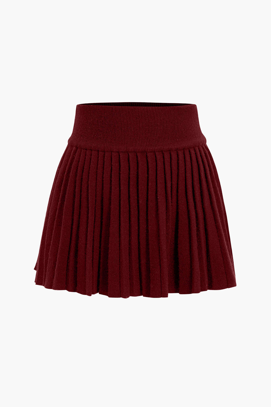 Basic Knit Pleated Skirt