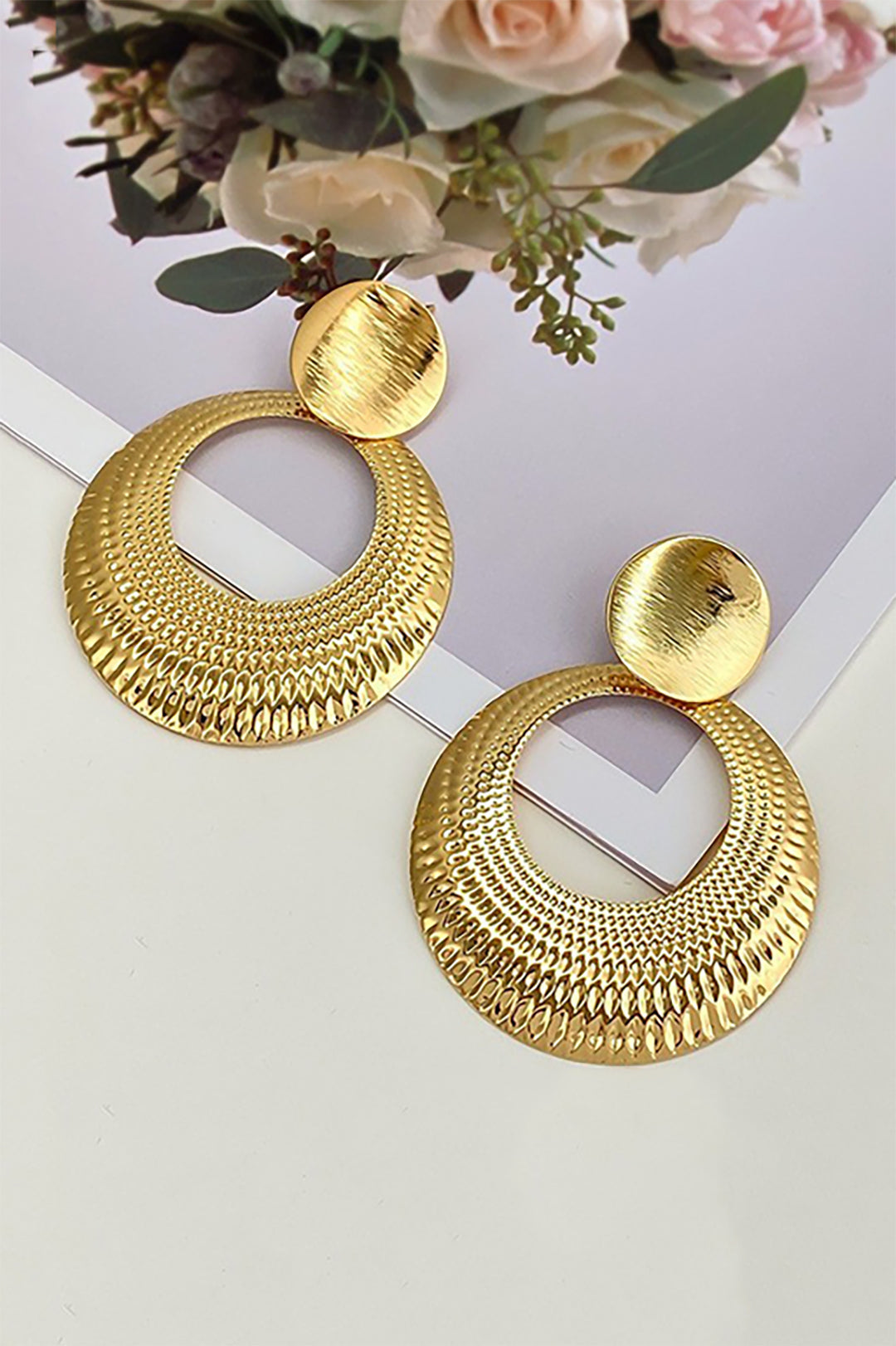 Geometric Round Earrings