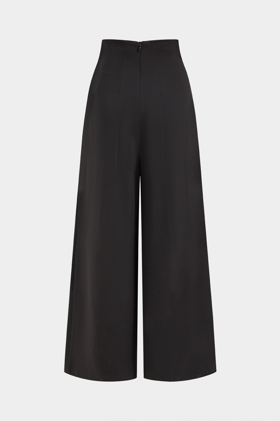 Pleated Asymmetrical Wide Leg Trousers