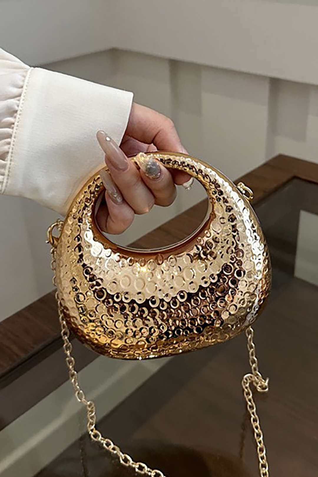 Metal Chain Cross-Body Bag