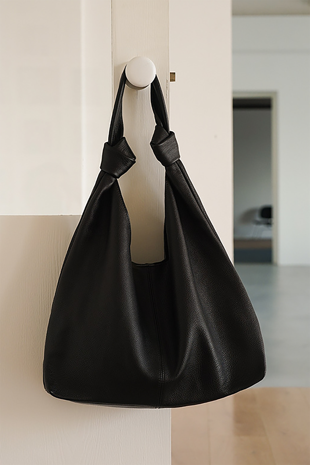 Faux Leather Knot Shoulder Bag